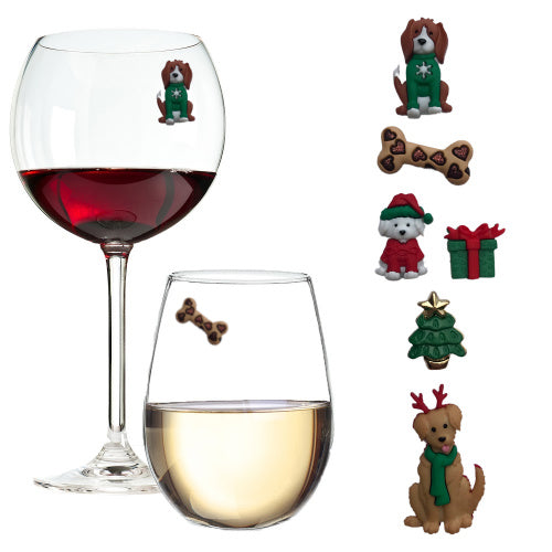 dog wine charms