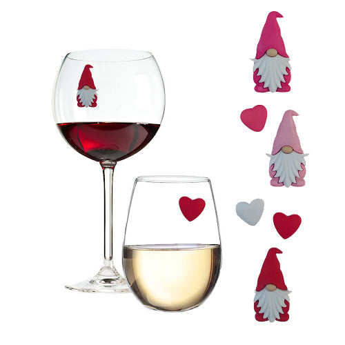 Valentine Gnome Magnetic Wine Glass Charms or Markers – Simply Charmed