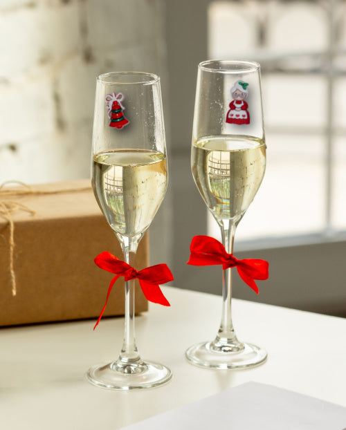 Christmas wine magnets