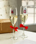 Christmas wine magnets