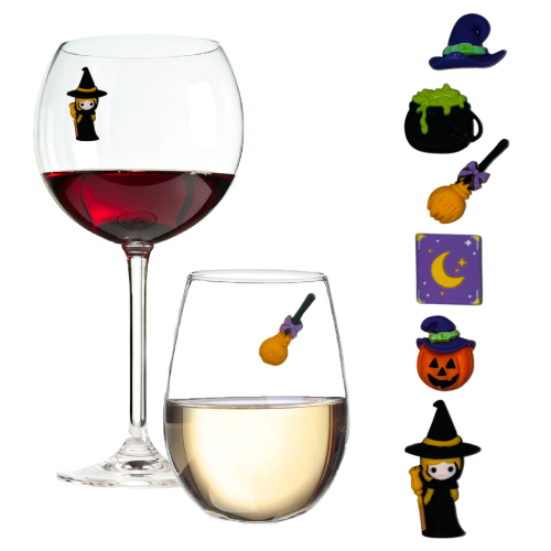 Halloween magnetic wine glass charms