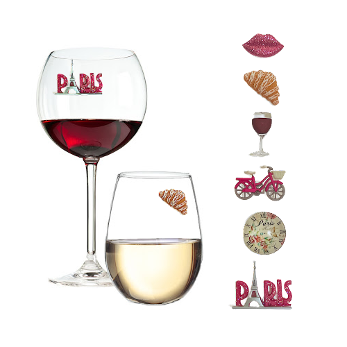 Paris Magnetic Wine Glass Charms