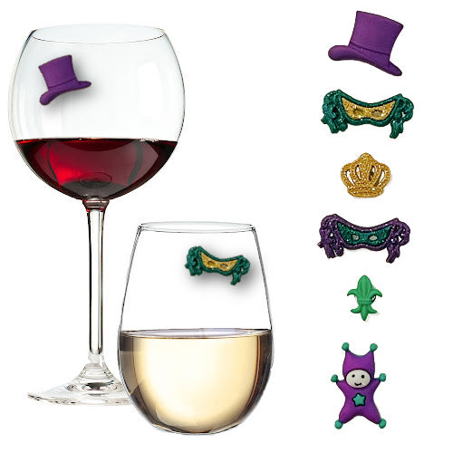 Mardi Gras Wine Glass Charms – Simply Charmed