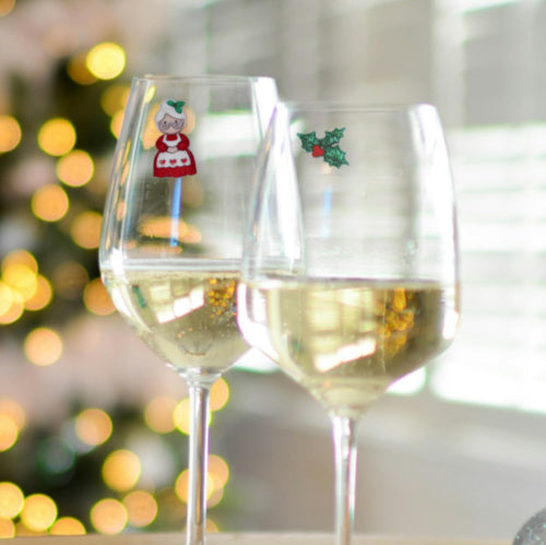 Holiday Christmas wine charms