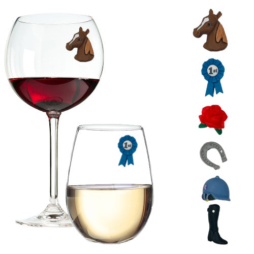 Kentucky Derby Horse Racing Magnetic Wine Glass Charms