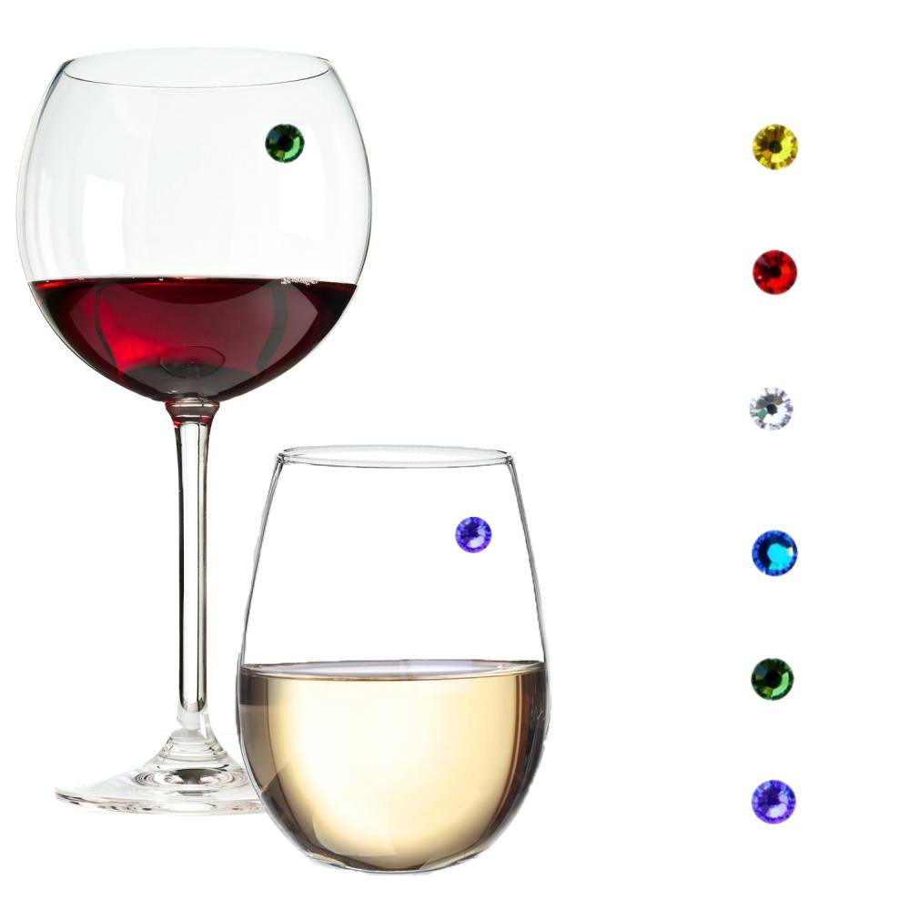Swarovski crystal magnetic wine charms