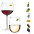 wine theme glass charms markers