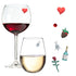 heart champagne wine charms 