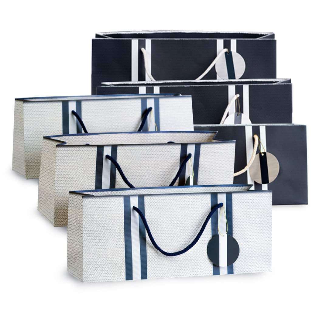 Navy / White Combo Wine Purse Collection Set of 6