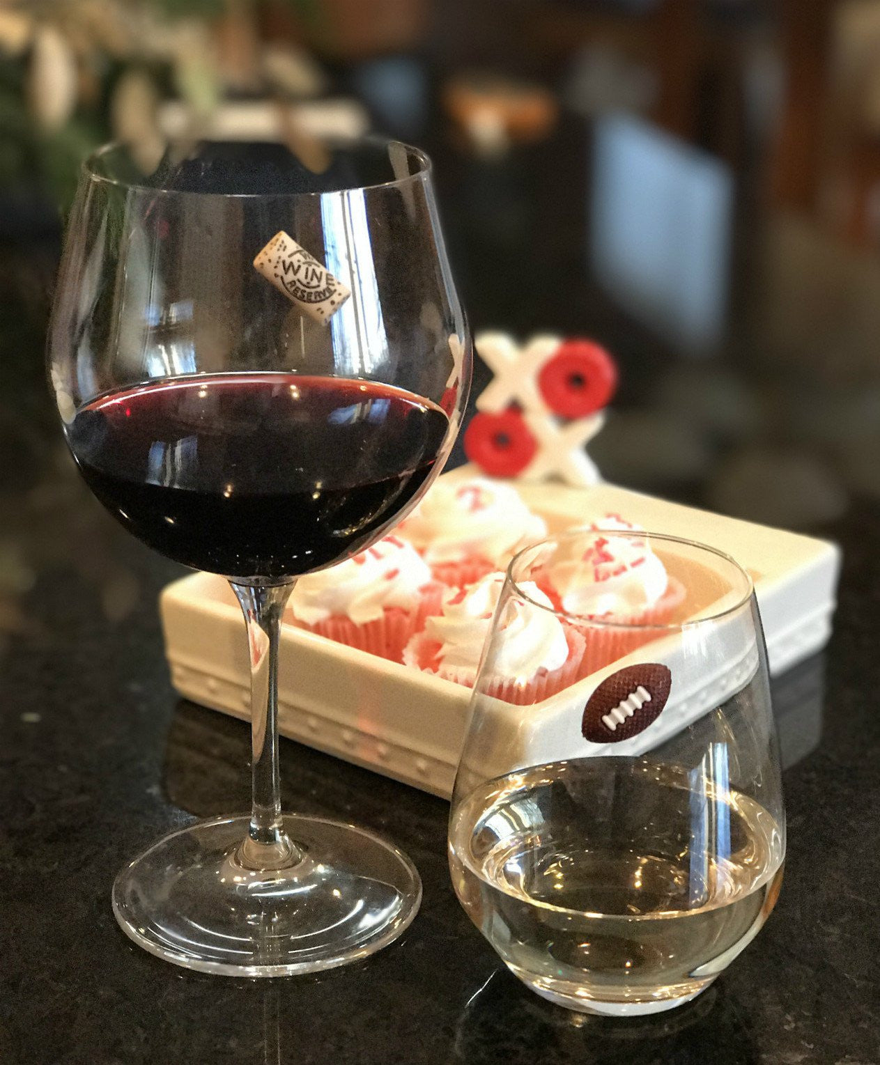 wine glass charms stemless magnetic