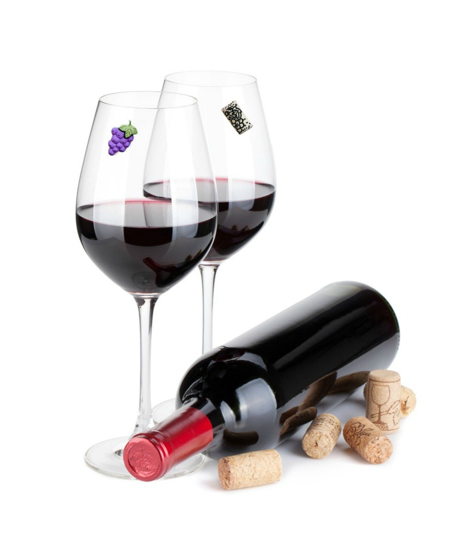 wine charms magnetic grapes theme