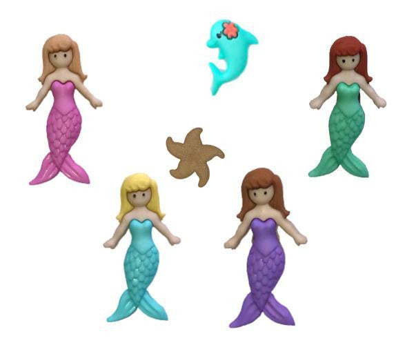 mermaid wine glasses charms