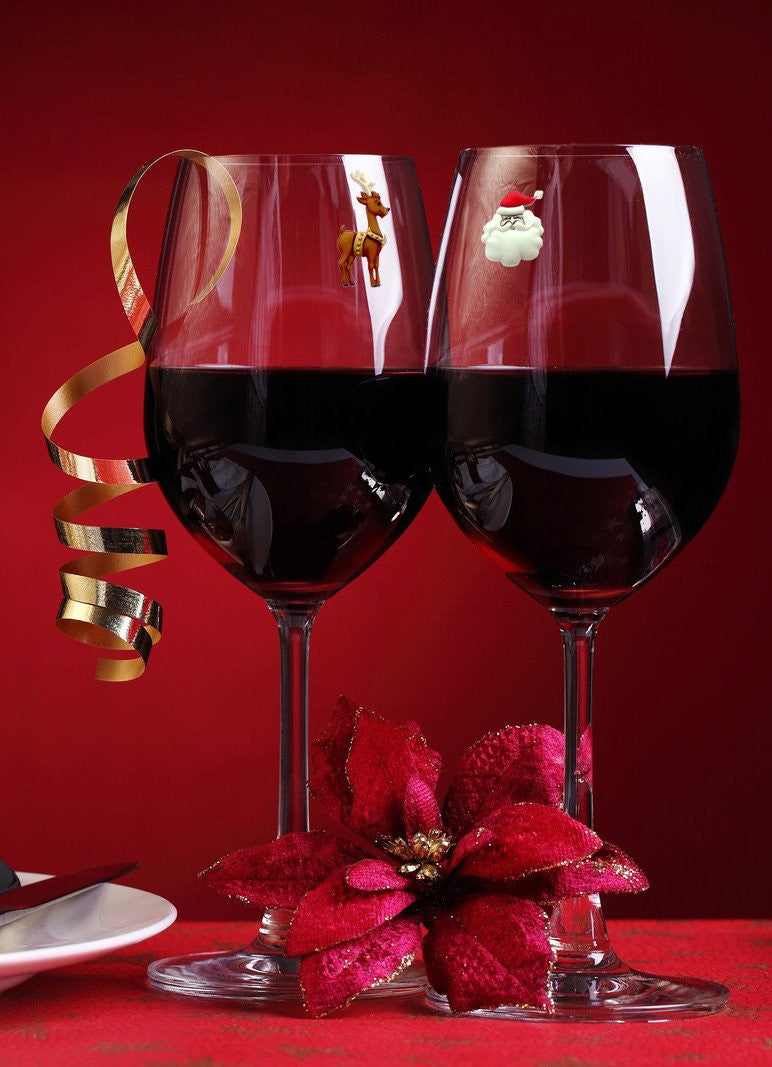 christmas wine charms 