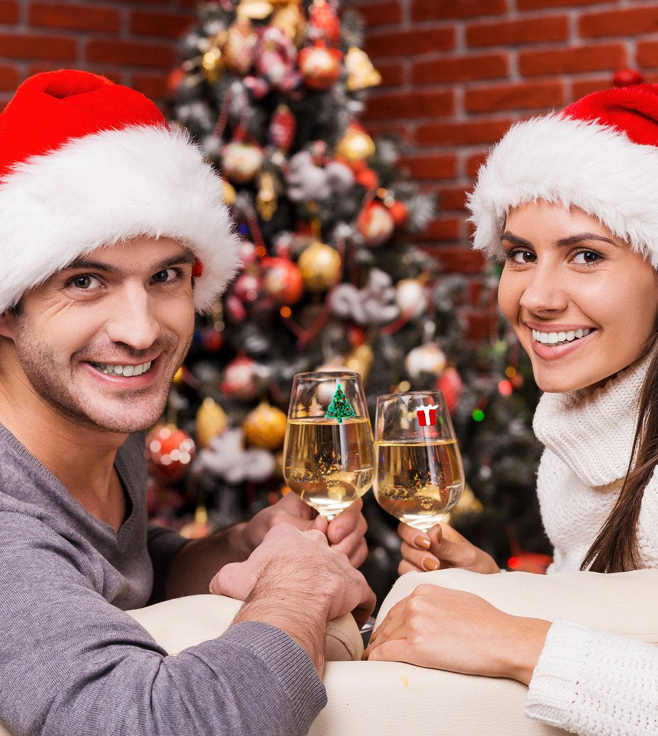 christmas magnetic wine charms