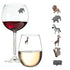 animal wine glass markers charms