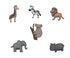 elephant zebra giraffe wine glass charms