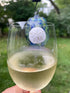 sand dollar wine glass charm