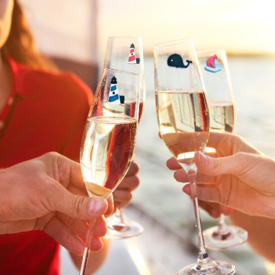 light house wine charms