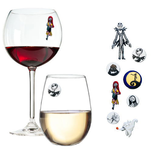 Nightmare Before Halloween/Christmas Wine Glass Charms