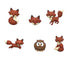 fox wine charms glass markers gift
