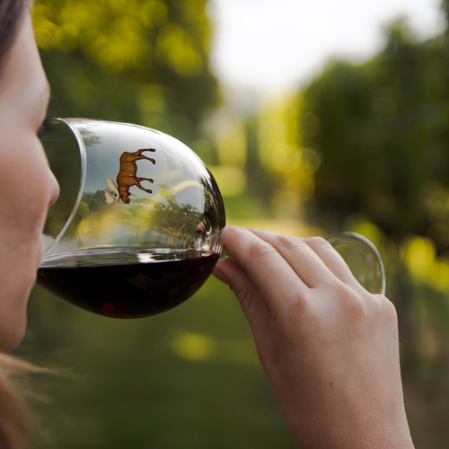 moose wine glass charm