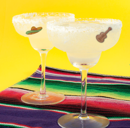 fiesta wine glass charms