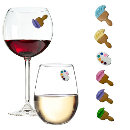 sip and paint wine glass charms