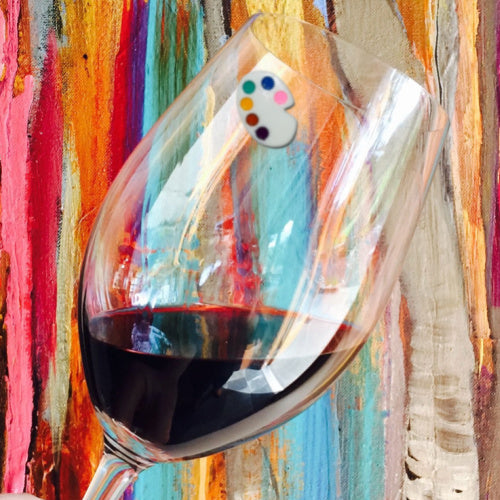 paint and sip wine glass charms