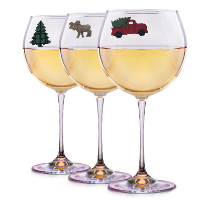 Christmas wine markers