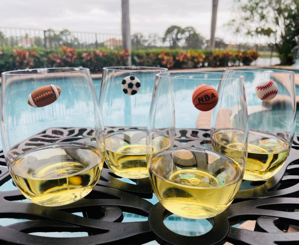 soccer football baseball wine charms