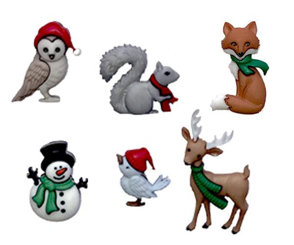 wine charms winter animals holiday