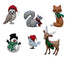 wine charms winter animals holiday
